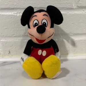 Mickey Mouse Plush Toy - Black, Red, Yellow